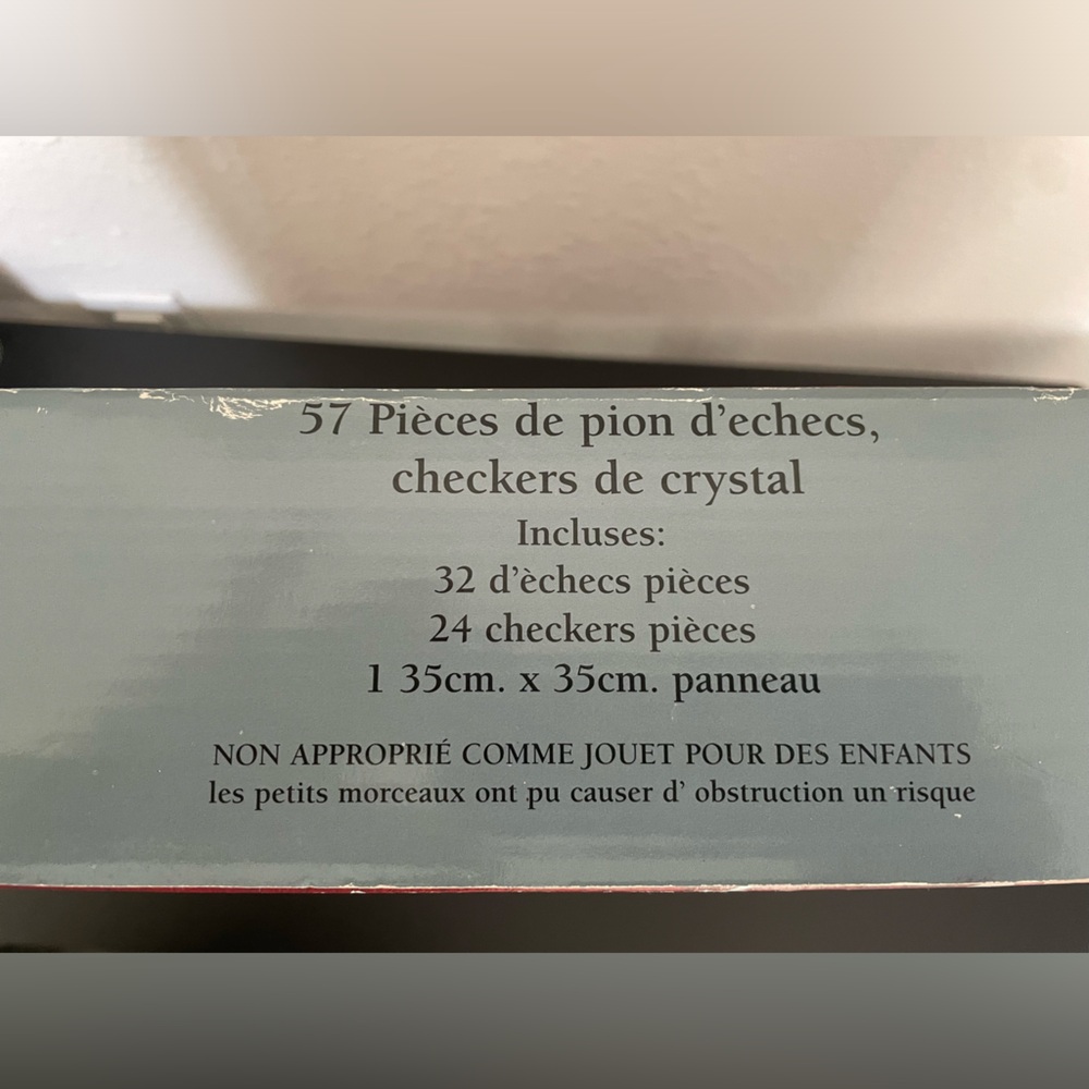 Vintage Fifth Avenue Crystal Chess & Checkers Set Brand New in Opened Box - Picture 5 of 5